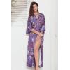 imageBABEYOND Womens Kimono Robe Long Satin Silky Floral Lightweight Bridesmaid Wedding Bachelorette Party RobePurple