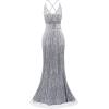 imageBABEYOND Womens Long Prom Dress Formal Evening Dress 1920s Gatsby DressSilver Gray