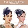 imageBABEYOND Womens Ostrish Feather Crystal Teal Headband Wedding Bridal Feather Headband Flapper Headpiece 1920sNavy Blue
