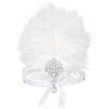 imageBABEYOND Womens Ostrish Feather Crystal Teal Headband Wedding Bridal Feather Headband Flapper Headpiece 1920sWhite