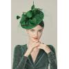 imageBABEYOND Womens Pillbox Fascinator Hat Kentucky Feather Derby Tea Party Headpiece with Veil for Cocktail CostumeGreen