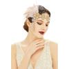 imageBABAEYOND 1920s Headpiece Flapper Headband  Feather Crystal Headpiece Flapper AccessoriesGold Champagne