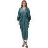 imageBABEYOND 1920s Dresses for Women  Hollywood Style Dress Great Gatsby Evening Gown with Outfit Batwing Sleeves Art Deco CoatGreen