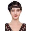 imageBABEYOND 1920s Flapper Headband Roaring 20s Gatsby Headpiece Black Feather Headband 1920s Flapper Hair Accessories GoldWine Red