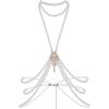 imageBABEYOND 1920s Pearl Body Chain for Evening Party Gatsby Imitation Pearl Chain for Flapper CostumeBody Chain2