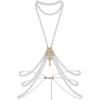 imageBABEYOND 1920s Pearl Body Chain for Evening Party Gatsby Imitation Pearl Chain for Flapper CostumeBody Chain2gold