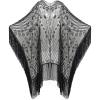 imageBABEYOND 1920s Sequin Beaded Shawl Wraps Fringed Evening Cape Scarf for WeddingBlack With Black Sequins