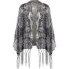 imageBABEYOND 1920s Sequined Shawl Wraps for Women Fringed Evening Cape Wedding Bridal Shawl Scarf for Evening Dresses PartyBlack Silver