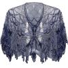 imageBABEYOND 1920s Shawl Wraps Sequin Beaded Evening Cape Bridal Shawl Bolero Flapper Cover UpWnavy Blue