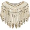 imageBABEYOND 1920s Shawl Wraps Sequin Beaded Evening Cape Bridal Shawl Bolero Flapper Cover UpYapricot Gold