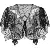 imageBABEYOND 1920s Shawl Wraps Sequin Beaded Evening Cape Bridal Shawl Bolero Flapper Women Cover UpXblack