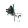 imageBABEYOND 1920s Women Feather Crystal Headband 20s Flapper Gatsby HeadpieceDark Green