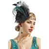 imageBABEYOND Art Deco 1920s Flapper Headpiece Roaring 20s Great Gatsby Feather Headband 1920s Flapper Gatsby AccessoriesBlack