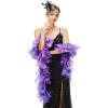 imageBABEYOND Chandelle Boa Vintage Boa  200g 65ft Gatsby Organza Boa 1920s Flapper AccessoriesPurple