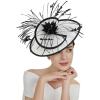 imageBABEYOND Fascinator Hat Feather Fascinators Hair Clip Kentucky Tea Party Derby Hat Fascinator for Bridal Wedding Party