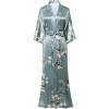 imageBABEYOND Floral Kimono Robe  Satin Silk Wedding 1920s Women Nightgown Sleepwear  53 Inches Long