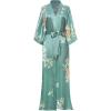 imageBABEYOND Floral Kimono Robe Satin Silk Wedding Robe 1920s Kimono Nightgown Sleepwear 53 Inches Long