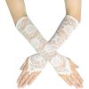 imageBABEYOND Floral Lace Gloves for Wedding Opera Party 1920s Flapper Lace Gloves Stretchy Adult SizeWhite