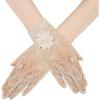 imageBABEYOND Floral Lace Gloves for Wedding Opera Party 1920s Flapper Lace Gloves StretchyBeige
