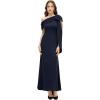 imageBABEYOND Formal Dress for Women  Prom Dress One Shoulder Evening Dresses Cocktail Party Dress for Wedding GuestNavy Blue