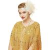 imageBABEYOND Gatsby Shawl Wrap for 1920s Evening Party Night Cape for Women Bridal Sequin CapeletGold