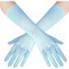 imageBABEYOND Long Opera Party 20s Satin Gloves Stretchy Adult Size Elbow Length 15 InchesBaby Blue