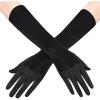 imageBABEYOND Long Opera Party 20s Satin Gloves Stretchy Adult Size Elbow Length 15 InchesBlack