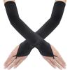 imageBABEYOND Long Opera Party 20s Satin Gloves Stretchy Adult Size Elbow LengthBlack