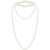 imageBABEYOND Long Pearl Choker Necklace  Faux Pearl Chain Necklace Pearl Jewelry Set for Women 20s Flapper AccessoriesSet2