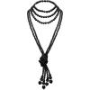 imageBABEYOND Long Pearl Necklace Faux Pearls Necklace Beaded Long Pearls Necklace 1920s Gatsby Costume JewelryZKnot Pearl Necklace2  59 Necklace1Black