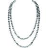 imageBABEYOND Long Pearl Necklace Faux Pearls Necklace Set Beaded Long Pearls Necklace 1920s Gatsby Costume JewelrySpace Gray