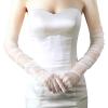 imageBABEYOND Mesh Gloves for Women  Long Tulle Gloves Wedding Opera Bridal Sheer Elbow Length Flapper Accessories for BridesWhite