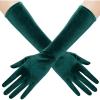 imageBABEYOND Opera Party Velvet Gloves  Short Tea Party Gloves 1920s Flapper Costume Accessories for WomenDark Green
