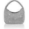 imageBABEYOND Rhinestone Purse for Women  Sparkly Evening Bags Full Glitter Rhinestone Portable Handbag for Party Wedding Prom1silver