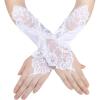 imageBABEYOND Short Opera Party 20s Satin Gloves Stretchy Adult Size Tea Party Wedding Lace Gloves 118 quotWhite