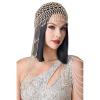 imageBABEYOND Vintage Bridal Forehead Headpiece Crystal Forehead Chain Roaring 20s Head Chain for Wedding 1920s Hair Accessory Silver WhiteArose Gold