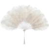 imageBABEYOND Vintage Style Folding Handheld Ostrich Feather Fan 1920s Flapper Accessories BlackWhite