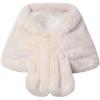 imageBABEYOND Womens Faux Fur Collar Shawl Faux Fur Scarf Wrap Evening Cape for Winter CoatBeige