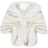 imageBABEYOND Womens Faux Fur Collar Shawl Faux Fur Scarf Wrap Evening Cape for Winter CoatWhite Fox