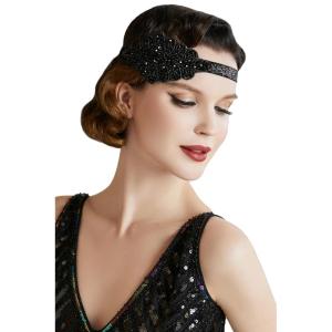imageBABEYOND 1920s Flapper Headband Crystal Great Gatsby Headpiece Vintage 20s Flapper Gatsby Accessories Style2