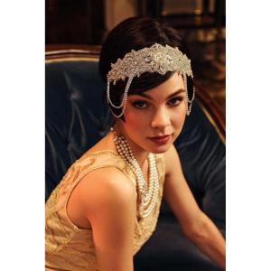 imageBABEYOND 1920s Flapper Headpiece Roaring 20s Headband Great Gatsby Headband for Women Vintage Hair AccessorySilver