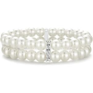 imageBABEYOND 1920s Flapper Imitation Pearl Bracelet Great Gatsby Pearl Bracelet Roaring 20s Accessories Jewelry Set2layer