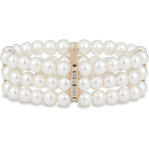 imageBABEYOND 1920s Flapper Imitation Pearl Bracelet Great Gatsby Pearl Bracelet Roaring 20s Accessories Jewelry Set3layergold