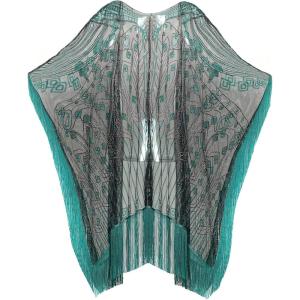 imageBABEYOND 1920s Sequin Beaded Shawl Wraps Fringed Evening Cape Scarf for WeddingGreen