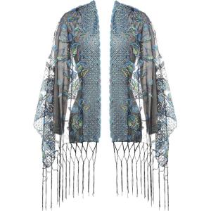 imageBABEYOND 1920s Shawl Wraps Sequin Fringed Evening Cape Wedding Bridal Shawl ScarfStyle1