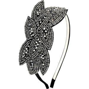 imageBABEYOND Flapper Headband 1920s Headpiece  Art Deco Headpiece Rhinestone Hair Accessories Headband for Women PartyBlack