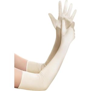 imageBABEYOND Long Opera Party 1920s Satin Tea Party Gloves Costume Stretchy Adult Size Elbow Length Bridal GlovesChampagne