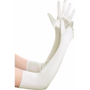 imageBABEYOND Long Opera Party 1920s Satin Tea Party Gloves Costume Stretchy Adult Size Elbow Length Bridal GlovesOffwhite