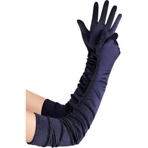 imageBABEYOND Long Opera Party 1920s Satin Tea Party Gloves Costume Stretchy Adult Size Upper Arm Length 27 quotNavy Blue