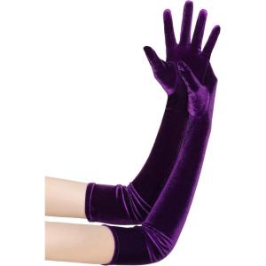 imageBABEYOND Long Opera Party Gloves  1920s Flapper Gatsby Costume Accessories Velvet Tea Party Elbow GlovesDark Purple